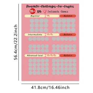Couples scratch off poster adult intimate game 104 romantic challenges relationship gift