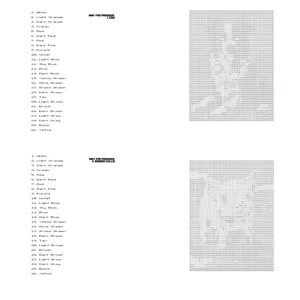 Detailed pattern chart and color guide for adult digital painting and DIY diamond art kits.