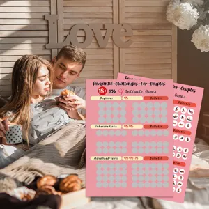 Romantic scratch off poster for couples 104 intimate games adult challenges bedroom fun gift.