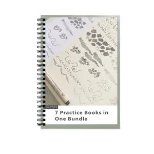 A5 Spiralbuch 7-in-1 Zeichenübung Notebook, professionelle Skizzier- und Schattierungsanleitung.