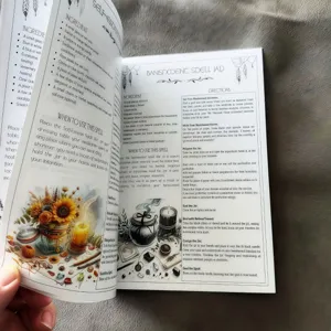 Detailed instruction booklet page for spell jars with ingredients and directions.