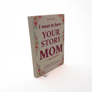Mom story journal notebook with floral hardcover design, perfect memory gift for mothers.