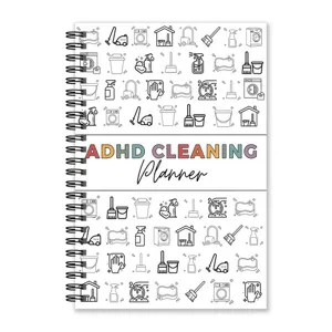 Pianificatore di Pulizie ADHD Taccuino Rilegato a Spirale Programma Giornaliero Settimanale Di Pulizie Domestiche Diario Per Ufficio Casa Scuola