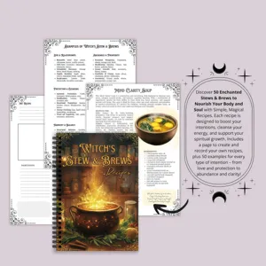 Witchcraft recipe journal A5 spiral bound magical spell notebook planner for kitchen use