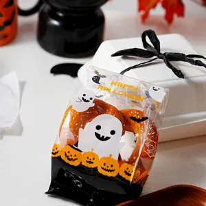 Sacchetto di imballaggio in plastica di Halloween per caramelle, busta OPP trasparente snack.