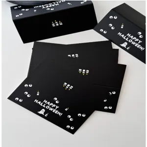 Halloween ghost eyes folding card packaging header decorative card spooky party supply