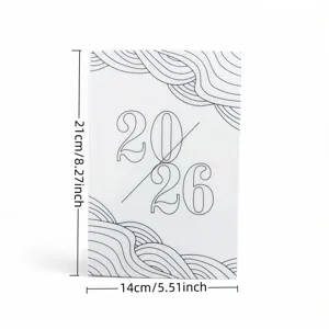 2026 planner coloring calendar creative illustration monthly weekly daily habit tracker 21x14cm
