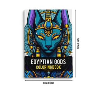 Egyptian gods adult coloring book with mystical anubis fantasy art design for relaxation