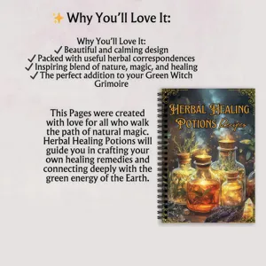 Herbal Healing Potions A5 spiral notebook, perfect for herbal recipes and natural magic notes.