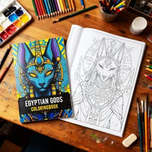 Egyptian Gods Adult Coloring Book Stress Relief Art Therapy Stress Relief Painting Book A5