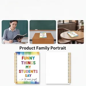 Spiral notebook with colorful teacher quote cover, perfect for school, office, and daily notes.