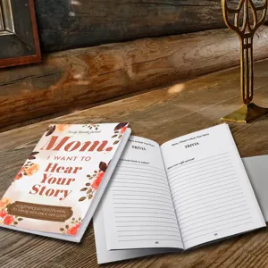Mom I Want to Hear Your Story guided journal notebook, perfect Mother's Day gift main view