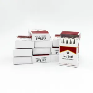 Creative golf tees packaged in a unique cigarette box style. Fun and practical sports accessory.