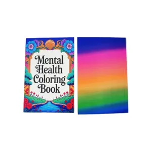 Adult mental health coloring book stress relief healing floral landscape art therapy