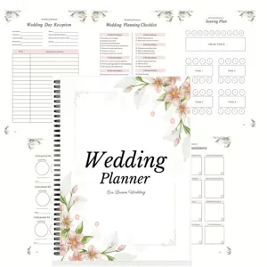 Wedding Planner Notebook Spiral Bound To Do List Checklists Organizer With Floral Cover For Wedding Planning And Events