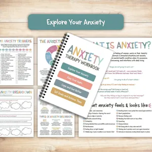 Angst-Therapie-Arbeitsbuch zur Stressbewältigung und emotionalen Selbsthilfe Notizbuch