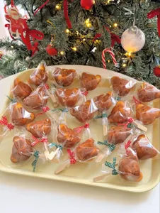 Christmas bear shape cake lollipop clear packaging bag set festive party dessert food display