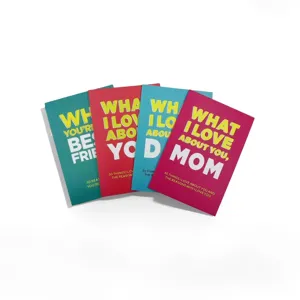 Fill in the blank journal book set, perfect gift for mom, 30 prompts for love.