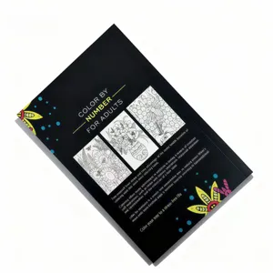 Adult coloring book with number patterns, stress-free relaxing pixel art book for creative hobbies.
