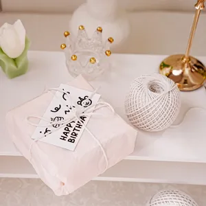 White Polyester Cotton Cord Twine Rope Ball For DIY Handmade Gift Packaging Tags Crafts Kitchen Household Wrapping Materials