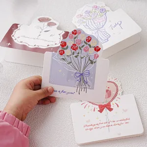 Lot de cartes de vœux pour la fête des professeurs avec design floral et messages.