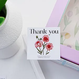Mother's Day greeting message card floral carnation gift packaging decorative card.