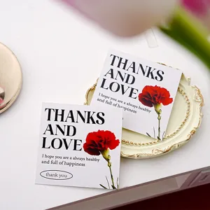 Mother's Day blessing message card, floral gift packaging decorative greeting card for holiday.