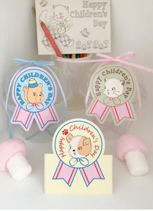 Adesivi decorativi carini gatto e orso di cartone animato, etichette stile ins per artigianato.