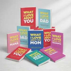 Fill in the blank love journal book gift for family mom dad friends 30 prompts cute