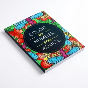 Adult coloring book for stress relief, featuring beautiful floral doodle art designs and patterns.