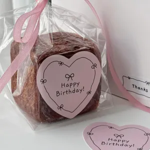 Hand-drawn bow heart stickers, cute journaling and decorative adhesive notes for gifts.