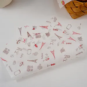 Ins style printed baking greaseproof paper, perfect for wrapping sandwiches and burgers.