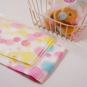 Sacs Emballage Givrés Style Ins Motif Cercle Géométrique Pochette Alimentaire Plastique Pour Emballage Biscuits Pâtisseries Noix Mooncake