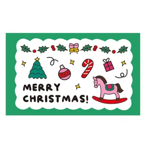 Weihnachtsgrußkarte merry christmas kleine Karte für Blumenstrauß Geschenkbox Dekoration