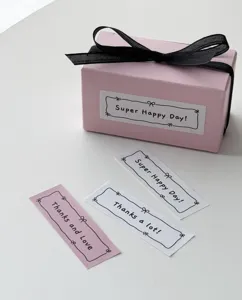 Adesivi con fiocco minimalista etichette decorative per confezione regalo bouquet 8 pz