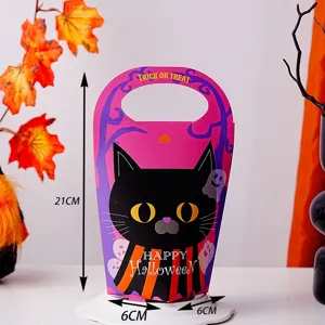 Halloween cute black cat candy gift box party portable paper packaging container main item