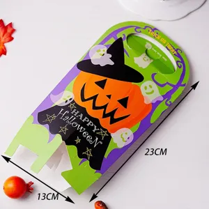 Halloween portable candy box pumpkin ghost gift paper packaging for party decor supplies