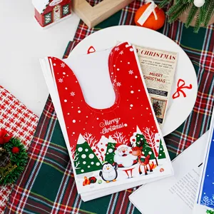 Weihnachtliche Hasenohren Snack-Beutel, süßes Weihnachtsmann-Design für Kekse und Süßigkeiten.