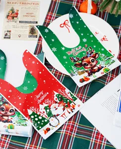 Weihnachtliche Hasenohren Snack-Verpackungsbeutel für Kekse und Süßigkeiten Detailansicht