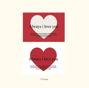 Valentine gift greeting card DIY flower packaging card love heart design romantic message.