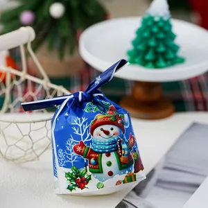 Weihnachten Snack Verpackungsbeutel süßer Schneemann Süßigkeiten Kekstasche Geschenkbeutel