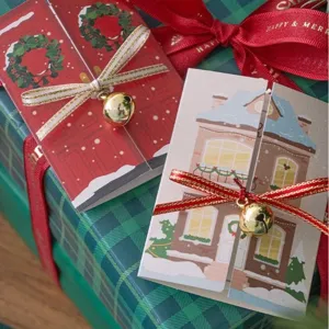 Cloches en métal de Noël DIY accessoires d'emballage cadeaux charmes pour décorations