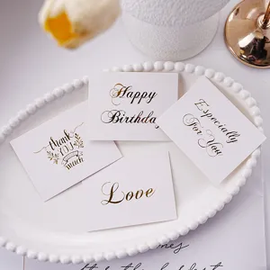 Minimalist gold stamping greeting cards set, elegant design for gifts and special events.