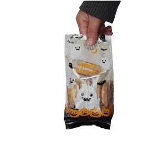 Sacchetto di plastica per dolci di Halloween, busta piatta trasparente in OPP, confezione da 50.
