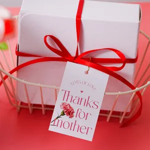 Mother's day gift tag and packaging decorative card for flower bouquet and gift box use.