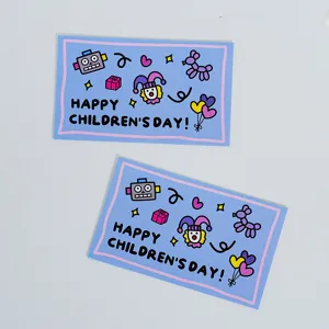 Childrens Day greeting card DIY message card cute cartoon gift packaging card design