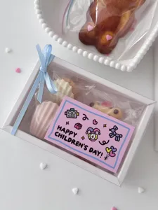 Children's Day gift card square packaging greeting card DIY message card cute design product