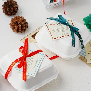 Christmas holiday wrapping ribbon set with red green satin ribbons for gift box decoration.