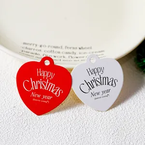 Heart-shaped Christmas DIY hanging tag gift message card decorative party accessory holiday item