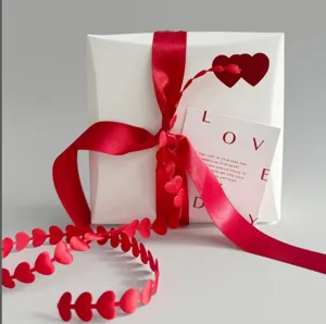 Nastro regalo cuore rosso set confezione regalo per matrimonio San Valentino dettagli